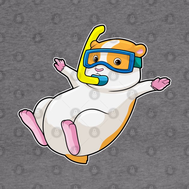 Hamster at Diving with Swimming goggles by Markus Schnabel